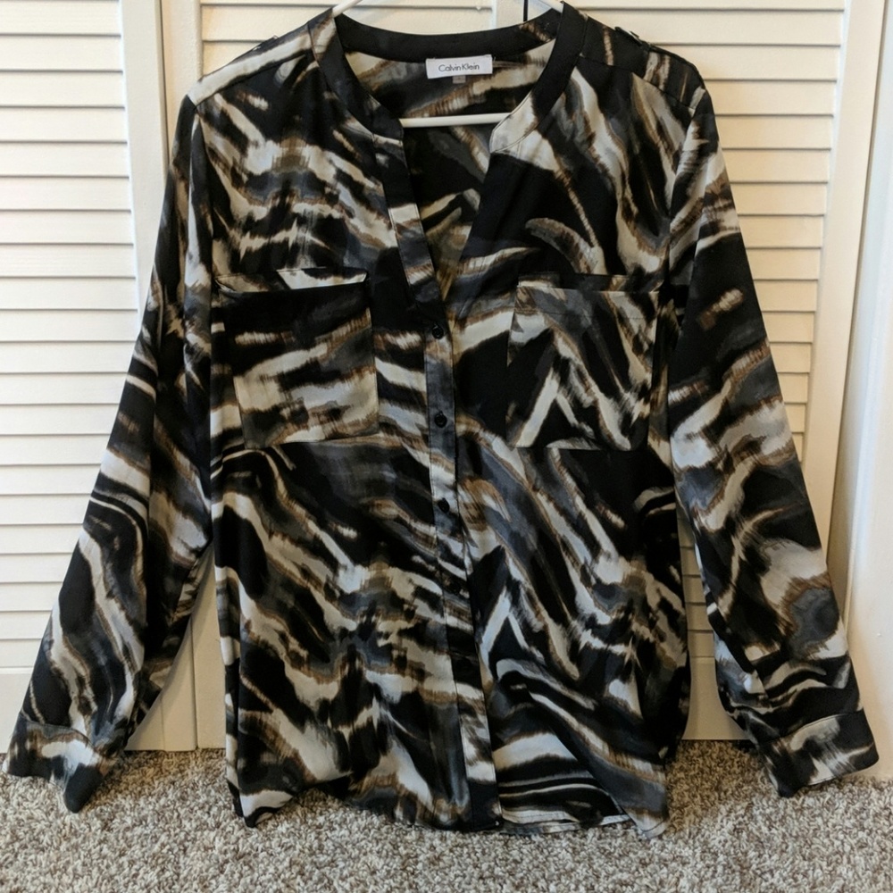 Calvin Klein button up blouse